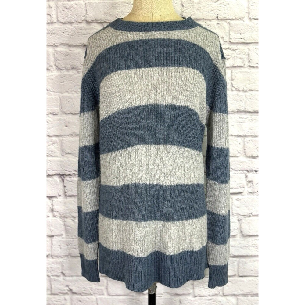 Michael Kors Women's Striped Alpaca Wool‎ Blend Sweater Long Sleeve Crew SMALL